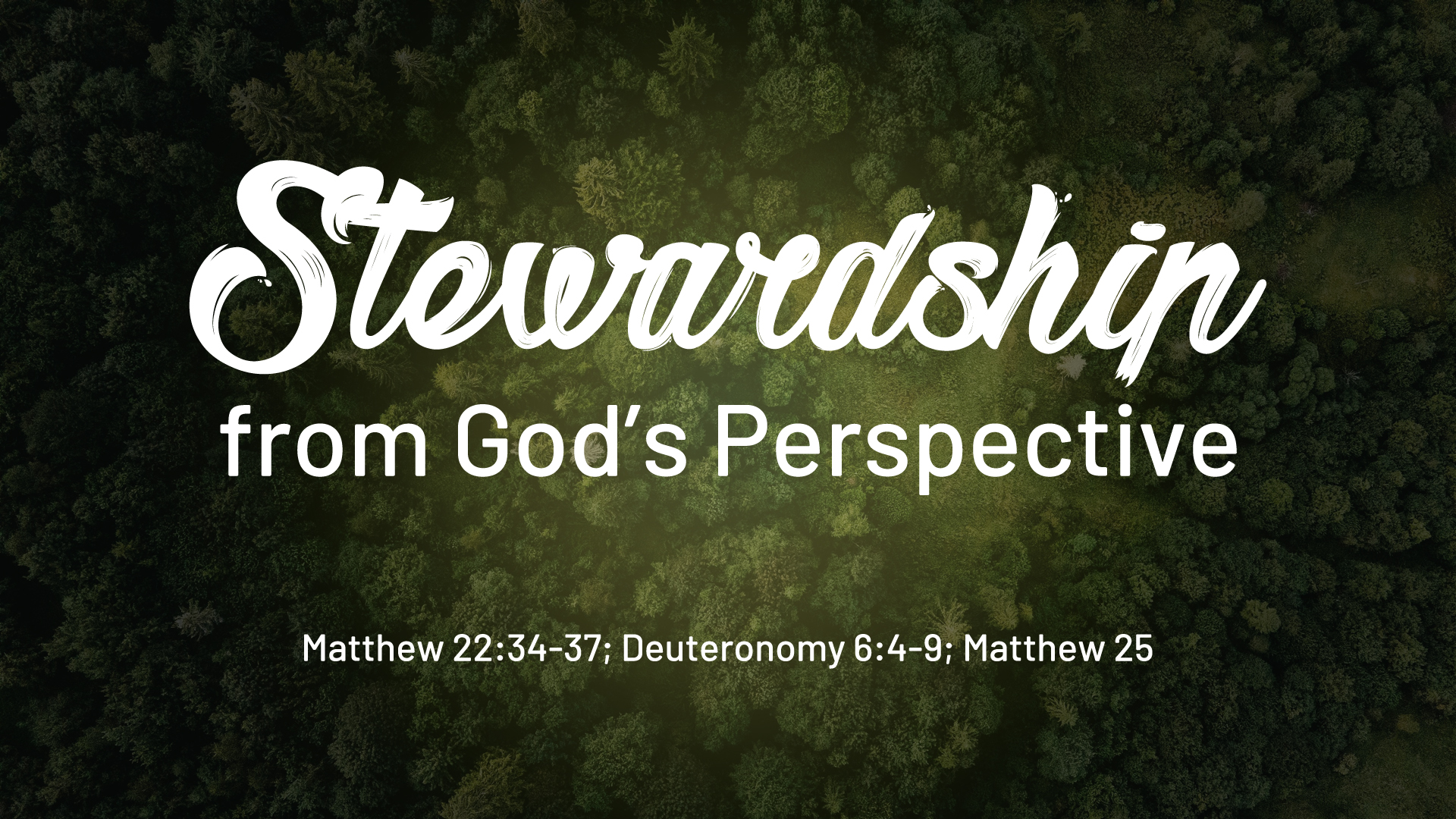 Stewardship from God’s Perspective